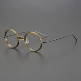 Namiyo Vintage Titanium Round Eyeglasses Frame Round Frames Southood Green